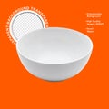 Empty White Ceramic Bowl Isolated on Transparent Background Royalty Free Stock Photo