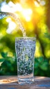 A pristine glass brims Royalty Free Stock Photo