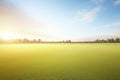 a pristine golf course fairway at dawn, ready for play Royalty Free Stock Photo