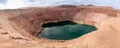 Pristine natural beauty of the deep blue Hidden Lake near the Timna park,surrounded by mountains near Eilat city, Arava Valley, Royalty Free Stock Photo