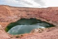 Pristine natural beauty of the deep blue Hidden Lake near the Timna park,surrounded by mountains near Eilat city, Arava Valley, Royalty Free Stock Photo