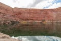 Pristine natural beauty of the deep blue Hidden Lake near the Timna park,surrounded by mountains near Eilat city, Arava Valley, Royalty Free Stock Photo