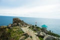 Pristine sea with rocky cliff at Dai Lanh cape point, Mui Dien, Phu Yen province, easternmost of Viet nam.