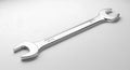 Large 80mm Chrome Open-End Wrench on White Background Royalty Free Stock Photo