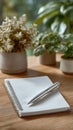 Pristine spiralbound notebook with clean white pages Royalty Free Stock Photo