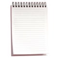 Blank spiral notepad ready for notes clean white background Royalty Free Stock Photo