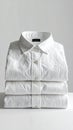 Minimalist Stack of Folded White Dress Shirts Royalty Free Stock Photo