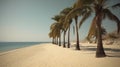 A Pristine Stretch of Trees and Sandy Beach Royalty Free Stock Photo