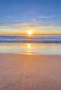 San Diego Serenity: Golden Sunset on Ocean\'s Canvas