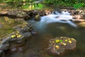 Pristine waterfalls deep in the woods, in autumn