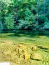 Pristine waters peaceful river scenery