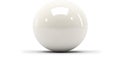 A pristine white billiard ball with slight texture details set against a white backdrop clear HD capture Royalty Free Stock Photo