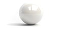 A pristine white billiard ball with slight texture details set against a white backdrop clear HD capture Royalty Free Stock Photo