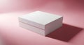 Elegant White Box on Pink Background Perfect for Product Presentation and Branding Mockups Royalty Free Stock Photo