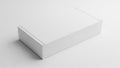 A pristine white rectangular box resting on a plain white background Royalty Free Stock Photo