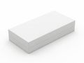 A pristine white rectangular box sitting on a plain white background Royalty Free Stock Photo