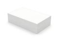 A pristine white rectangular box standing alone against a stark white background Royalty Free Stock Photo