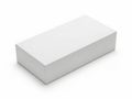 A pristine white rectangular box standing alone against a stark white background Royalty Free Stock Photo