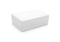 A pristine white rectangular box standing upright against a white background Royalty Free Stock Photo