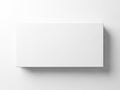 A pristine white rectangular box standing upright against a plain background isolated on white background Royalty Free Stock Photo