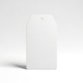 A pristine white rectangular box standing upright against a stark white background Royalty Free Stock Photo