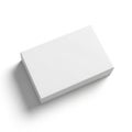 A pristine white rectangular box standing upright on a white surface Royalty Free Stock Photo