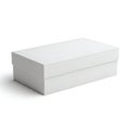 A pristine white rectangular box with a textured surface and a lid Royalty Free Stock Photo