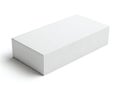 A pristine white rectangular cardboard box with a smooth surface and sharp edges Royalty Free Stock Photo