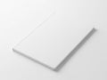 A pristine white rectangular object with a glossy finish on a white background Royalty Free Stock Photo