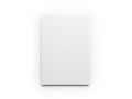 A pristine white rectangular object standing upright against a stark white background Royalty Free Stock Photo