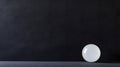 Minimalist White Sphere on Black Studio Good Resolution Stock Photo Royalty Free Stock Photo