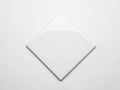 A pristine white square object set against a neutral background Royalty Free Stock Photo