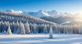 Pristine winter landscape in the high mountains Royalty Free Stock Photo