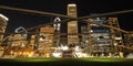 Pritzker Pavillion and Chicago Skyline Royalty Free Stock Photo