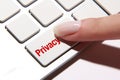 Privacy button Royalty Free Stock Photo