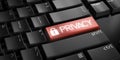 Privacy - computer keyboard Royalty Free Stock Photo