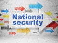 Privacy concept: arrow with National Security on