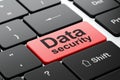 Privacy concept: Data Security on computer keyboard background Royalty Free Stock Photo