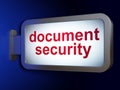 Privacy concept: Document Security on billboard background