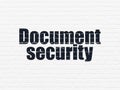 Privacy concept: Document Security on wall background Royalty Free Stock Photo