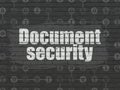 Privacy concept: Document Security on wall background Royalty Free Stock Photo