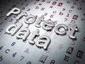 Privacy concept: Protect Data on Hexadecimal Code background