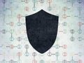 Privacy concept: Shield on Digital Data Paper background Royalty Free Stock Photo