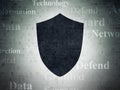 Privacy concept: Shield on Digital Data Paper background Royalty Free Stock Photo