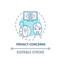 Privacy concerns concept icon