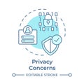 Privacy concerns soft blue concept icon Royalty Free Stock Photo