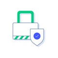 Privacy By Design GDPR Icon: Built-in Data Protection Royalty Free Stock Photo