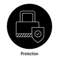 Privacy By Design GDPR Icon: Built-in Data Protection Royalty Free Stock Photo