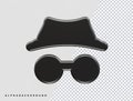 Privacy icon vector illustration element 3d rendering transparent eps Royalty Free Stock Photo