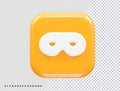 Privacy icon vector illustration element 3d rendering transparent eps Royalty Free Stock Photo